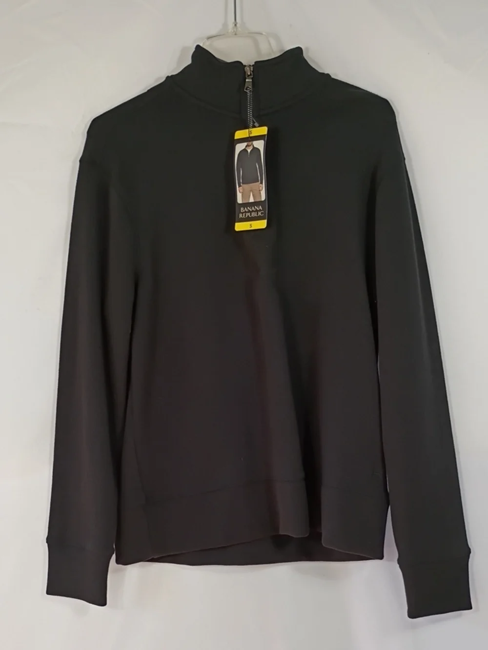 NWT Banana Republic Men's 1/4 Zip Up Sweater Black Size Small Winter